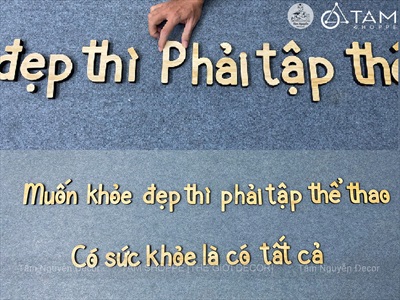 Chữ gỗ thông ghép màu tự nhiên [Gỗ đẹp - Theo yêu cầu] CHUGO-25