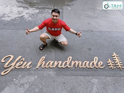 Chữ gỗ thông ghép màu tự nhiên [Gỗ đẹp - Theo yêu cầu] CHUGO-25