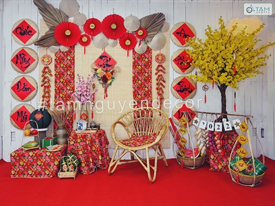 Bộ quang gánh tre lớn cao 50-90cm [Đan kĩ - Kèm đòn gánh] QUANGGANH-02