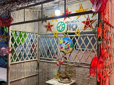 Đôn ghế tre decor trang trí [Phun keo/ Loại đẹp] BANGHE-06