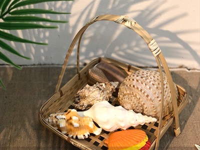 Giỏ tre vuông đan thưa đế rời chữ A GIO-TRE-02