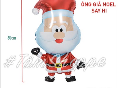 Bong bóng kiếng Noel 6 kiểu thú hoạt hình cao 55-65cm BBK-NOEL-06