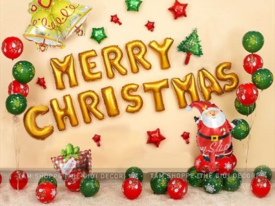 Bong bóng kiếng Noel 8 kiểu cao 25-35cm BBK-NOEL-05