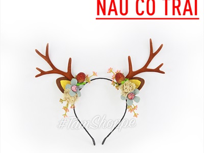 Cài tóc Noel sừng tuần lộc thần rừng CAITOC-NOEL-01