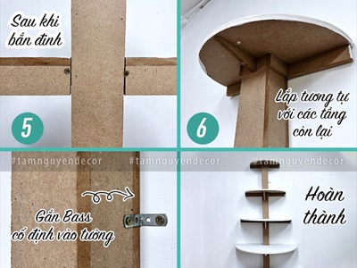 [ORDER 5-7 ngày] Cây thông Noel kệ gỗ bán nguyệt 5 tầng áp tường cao 175cm X-TREE-41