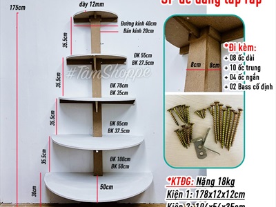 [ORDER 5-7 ngày] Cây thông Noel kệ gỗ bán nguyệt 5 tầng áp tường cao 175cm X-TREE-41