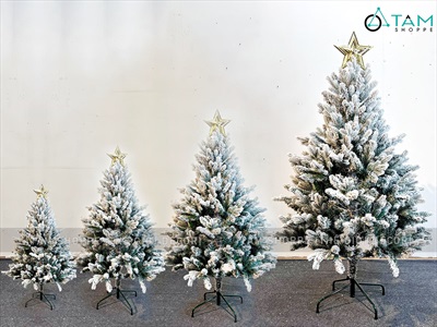 Cây thông Noel lá PE phủ tuyết 3 loại lá [Cao 1m5-3m] X-TREE-LP-PE1