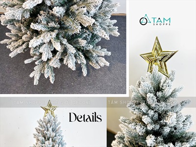 Cây thông Noel lá PE phủ tuyết 3 loại lá [Cao 1m5-3m] X-TREE-LP-PE1