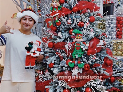 Cây thông Noel lá PE phủ tuyết 3 loại lá [Cao 1m5-3m] X-TREE-LP-PE1