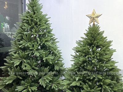 Cây thông Noel lá PE xanh 3 loại lá tán rộng [Cao 1m5-3m] X-TREE-LP-OT