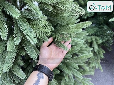 Cây thông Noel lá PE xanh 3 loại lá tán rộng [Cao 1m5-3m] X-TREE-LP-OT