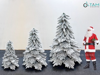 Cây thông Noel lá rũ Bắc Âu phủ tuyết [Nhiều cỡ từ 1.5-2.4m] X-TREE-LP-T5-HS