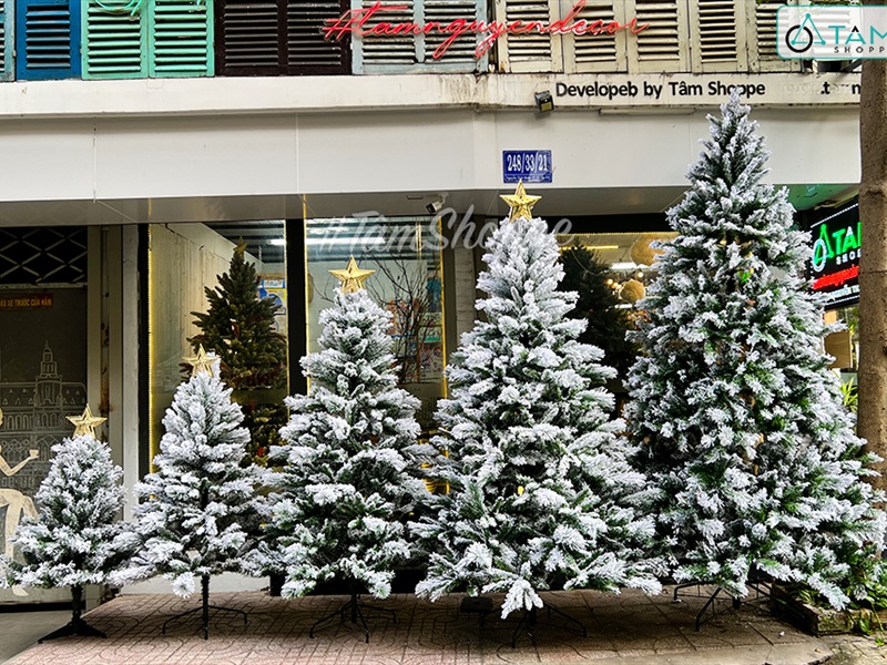 Cây thông Noel phủ tuyết A4 [Cao 1m5-4m5] X-TREE-LP-A4