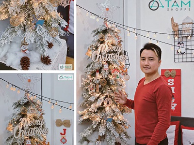 Cây thông Noel thân ốm phủ tuyết [Cao 1m8 - 2 cách bẻ cành] X-TREE-LP-ST