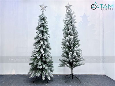 Cây thông Noel thân ốm phủ tuyết [Cao 1m8 - 2 cách bẻ cành] X-TREE-LP-ST