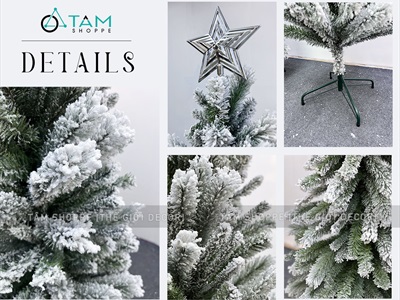 Cây thông Noel thân ốm phủ tuyết [Cao 1m8 - 2 cách bẻ cành] X-TREE-LP-ST