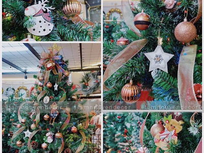 Cây thông Noel xanh 3 loại lá gắn trái thông [Cao 1m2-4m5] X-TREE-LP-3LLQC