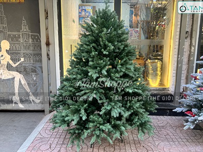 [ORDER 3-5 NGÀY] Cây thông Noel xanh lá PE 2 loại lá như thật [Cao từ 1m5-3m6] X-TREE-LP-PE2