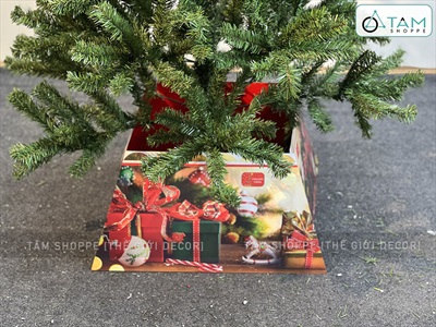 Cây thông Noel xanh trơn 1 loại lá đầu tròn [Cao 1m5-4m5] X-TREE-LP-TNQC
