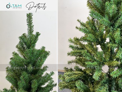 Cây thông Noel xanh trơn 1 loại lá đầu tròn [Cao 1m5-4m5] X-TREE-LP-TNQC