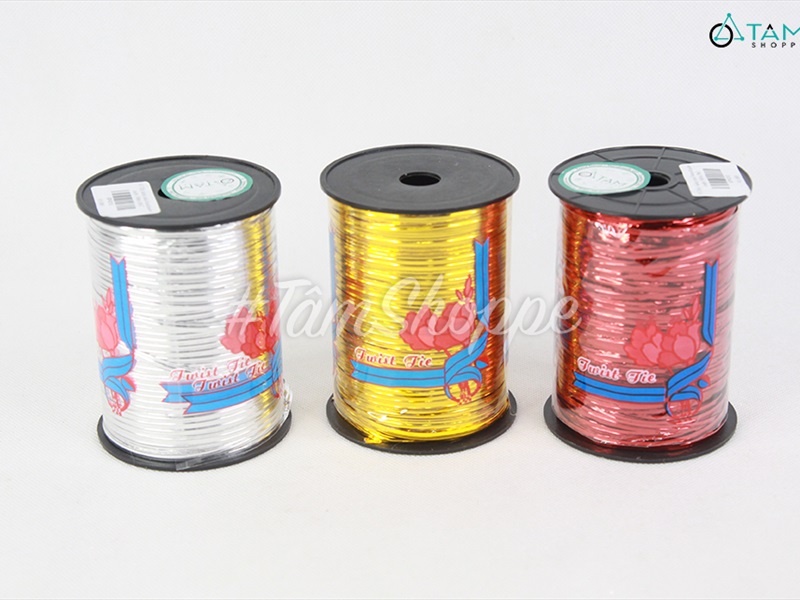 Cuộn dây kẽm màu bản dẹp dài 100m làm handmade PK-KEM-01