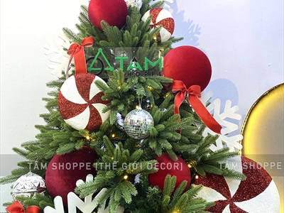 Mô hình kẹo mút tròn cánh quạt đỏ vàng [Nhiều cỡ - Mút xốp] KEONGOT-02