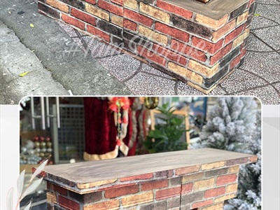 [ORDER 3-5 NGÀY] Mô hình lò sưởi trang trí cỡ lớn D90cm [Tặng củi + Dây đèn] LOSUOI-03