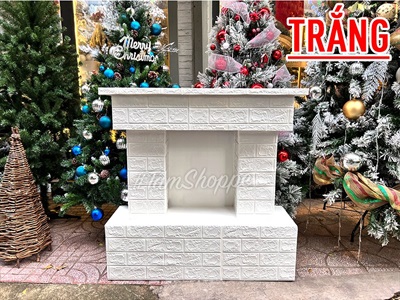 [ORDER 3-5 NGÀY] Mô hình lò sưởi trang trí cỡ lớn D90cm [Tặng củi + Dây đèn] LOSUOI-03