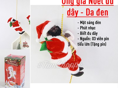 Ông già Noel điện tử đu dây lên xuống có nhạc ONGGIANOEL-03