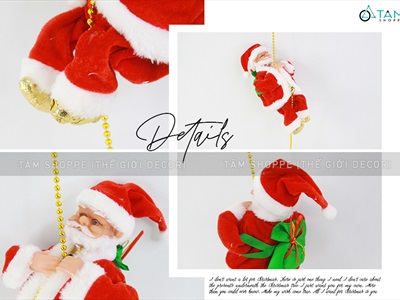 Ông già Noel điện tử đu dây lên xuống có nhạc ONGGIANOEL-03