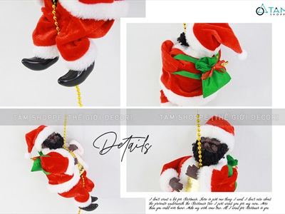 Ông già Noel điện tử đu dây lên xuống có nhạc ONGGIANOEL-03