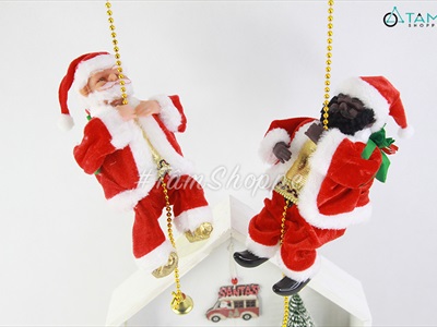 Ông già Noel điện tử đu dây lên xuống có nhạc ONGGIANOEL-03