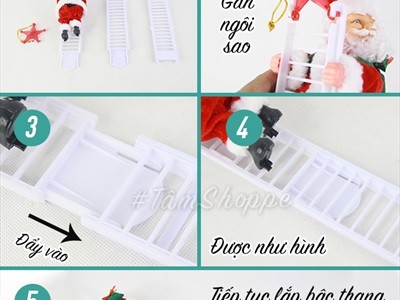 Ông già Noel điện tử leo thang có nhạc ONGGIANOEL-04