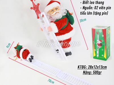 Ông già Noel điện tử leo thang có nhạc ONGGIANOEL-04