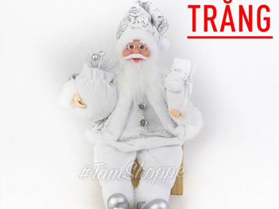 Ông già Noel vải kiểu ngồi 5 màu C30cm ONGGIANOEL-05