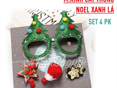 Set phụ kiện kẹp tóc mắt kính Giáng sinh SPKHT-X-01