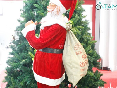 Túi đựng quà ông già Noel vải bố cỡ lớn 50x70cm TUIDUNG-03