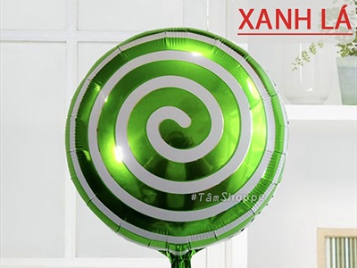 Bong bóng kiếng hình kẹo mút xoáy vòng tròn ĐK40cm BBK-KEO-02
