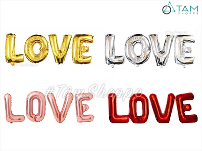 Bong bóng kiếng chữ LOVE viết hoa cao 60cm BBK-LOVE-01
