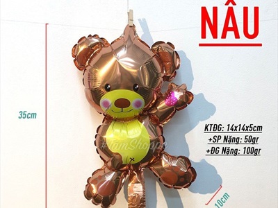 Bong bóng kiếng gấu vẫy tay 35cm BBK-GAU-01