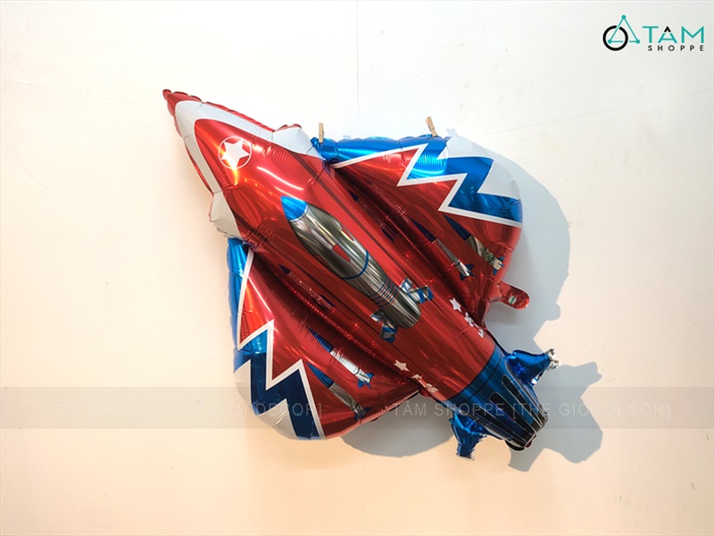 Bong bóng kiếng hình máy bay dài 90cm BBK-MB-01