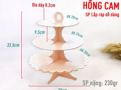 Kệ bánh 3 tầng giấy hình cây cổ thụ KEBANH-02