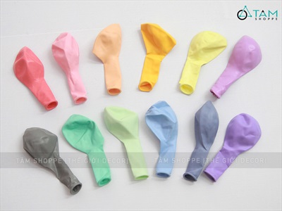 Set 10 bong bóng cao su màu Pastel ĐK25cm BBCS-PASTEL