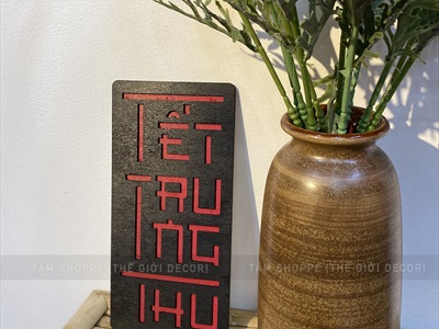 Bộ chữ Trung thu cách điệu 2 lớp chữ nhật đứng [30x15cm - 2 lớp] CHUGO-14