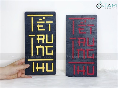 Bộ chữ Trung thu cách điệu 2 lớp chữ nhật đứng [30x15cm - 2 lớp] CHUGO-14