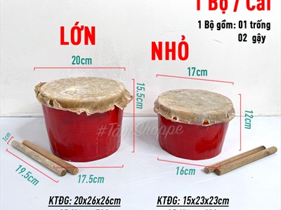 Đầu lân trang trí cỡ nhỏ & trung ĐK 20-25cm DAULAN-01