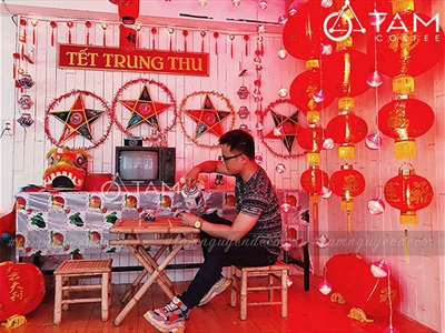 Đầu lân trang trí cỡ nhỏ & trung ĐK 20-25cm DAULAN-01