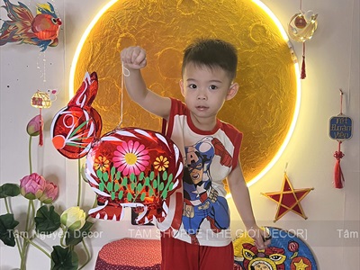 [ORDER 3-5 NGÀY] Đèn mặt trăng phẳng vân nổi 2D decor nhiều cỡ [Dạng treo - Sáng đẹp] MATTRANG-02