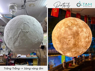 [ORDER 3-5 NGÀY] Đèn mặt trăng tròn 3D decor nhiều cỡ [Cứng cáp - Sáng đẹp] MATTRANG-01
