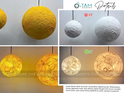 [ORDER 3-5 NGÀY] Đèn mặt trăng tròn 3D decor nhiều cỡ [Cứng cáp - Sáng đẹp] MATTRANG-01